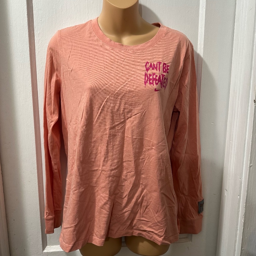 Nike Orange‎ Can't Be Defeated Graphic Long Sleeve T-Shirt
